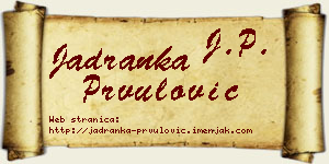 Jadranka Prvulović vizit kartica